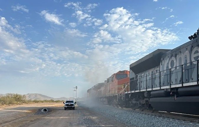 The first train on the Congress siding 