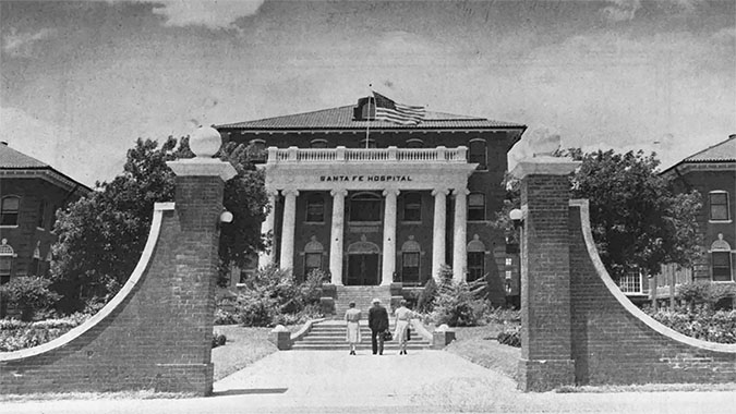 Santa Fe Hospital in Temple, Texas, from Santa Fe magazine in January 1943
